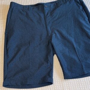 Pebble Beach Men's Size 38 Navy Blue Flat-Front Hybrid Performance Tech Shorts